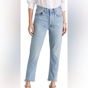 AGOLDE Riley High Rise Straight Crop in Zephyr Style A056D-811